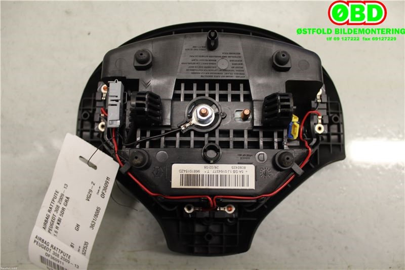 Airbag rattpute til Peugeot 308 2007-2011 (Type I, Fase 1)  (PEUGEOT|4112LA||96810154ZD)