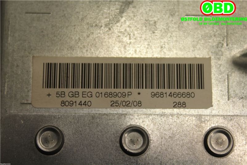 Airbag passasjer til Peugeot 308 2007-2011 (Type I, Fase 1)  (PEUGEOT|8216RQ||9681466680)