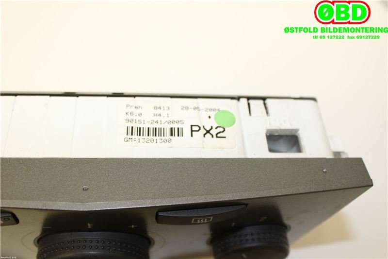 Varmeapparat betjening til Opel Astra H 2004-2009  (OPEL|13201300|6822065|)