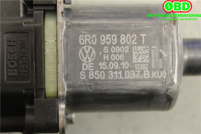 Ruteheis høyre foran til VW Polo 2009-2014 (Type V, Fase 1)  (VOLKSWAGEN|6R0 959 802 DN||6R0959802T)
