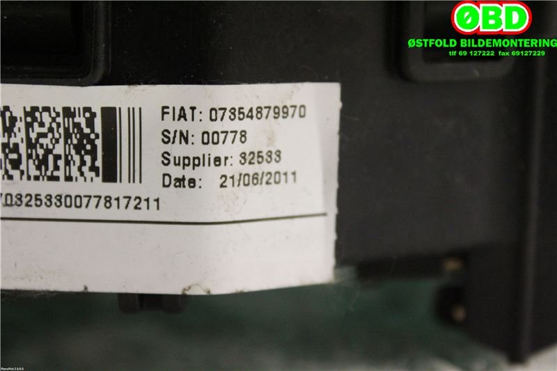 Airbag rattpute til Citroën Jumper 2007-2013 (Type III, Fase 1) (CITROEN|1607077380|1671044080|07354879970)