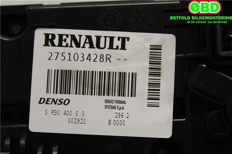 Varmeapparat betjening til Mercedes Citan 2012-2021 (W415) (W415) (MERCEDES|A 415 830 07 00||275103428R)
