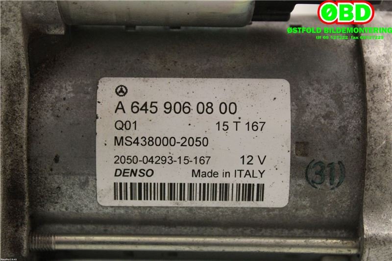Starter diesel til Mercedes GLA 2014-2020 (X156) (X156) (MERCEDES|A 645 906 08 00||6459060800)
