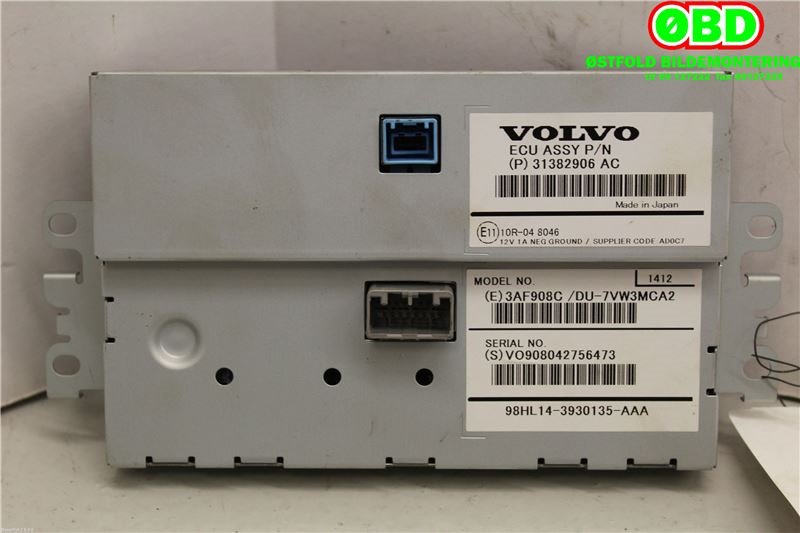 Instrument kjørecomputer til Volvo V70 2014-2016 (Type III, Fase 2)  (VOLVO|36011331||31382906AC)