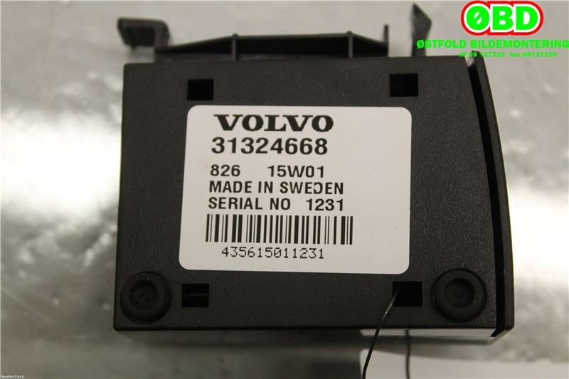 Dashbord telefon til Volvo V70 2014-2016 (Type III, Fase 2)  (VOLVO|31494702||31324668)