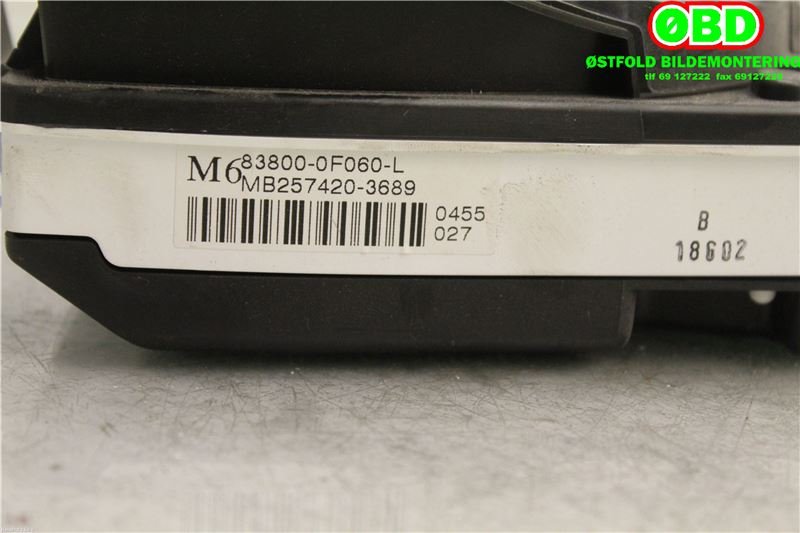 Instrumentpanel til Toyota Verso 2004-2009 (Type II)  (TOYOTA|838000F060|)