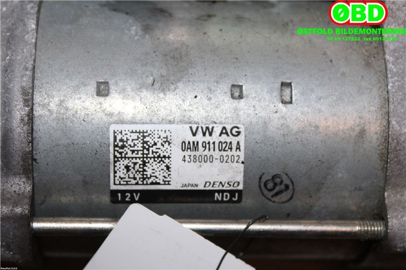 Starter til VW Polo 2014-2017 (Type V, Fase 2)  (VOLKSWAGEN|0AM 911 024 A||0AM911024A)