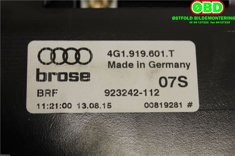 Instrument kjørecomputer til Audi A6 2014-2018 (Type IV, Fase 2) (C7) (C7) (Audi A6|4G0 919 607 J||4G1919601T)