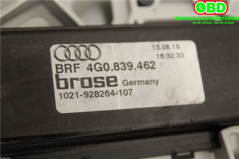 Ruteheis høyre bak til Audi A6 2014-2018 (Type IV, Fase 2) (C7) (C7) (Audi A6|4G0 839 462||4G0839462)