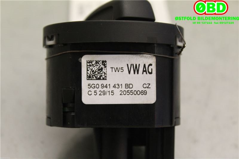 Bryter lys til VW Golf Sportsvan 2014-2018 (VOLKSWAGEN|5G0 941 431 BD||5G0941431BD)