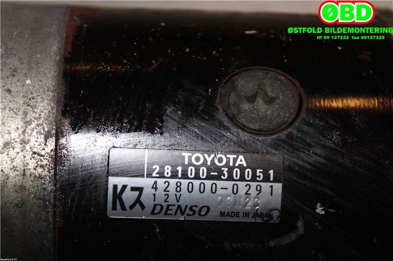 Starter diesel til Toyota Hiace 2007-2012 (Fase 3)  (TOYOTA|2810030051|2810067070)