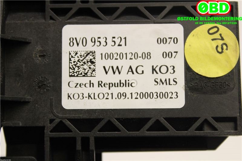 Bryter combi til Audi A3 2012-2016 (Type III, Fase 1)  (AUDI|8V0 953 502||8V0953502)