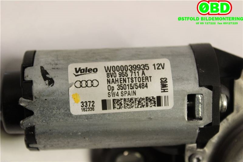 Viskermotor bakrute til Audi A3 2012-2016 (Type III, Fase 1)  (AUDI|8V0 955 711 A|8V0 955 711 B|8V0955711A)