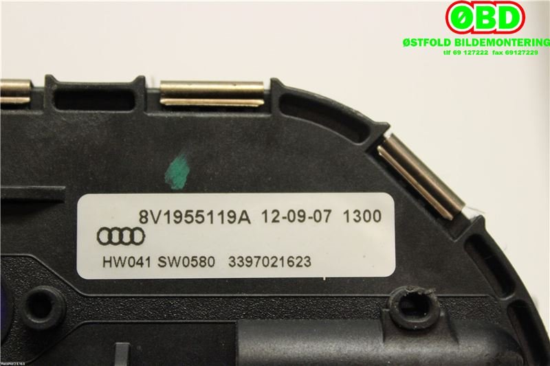 Viskermotor frontrute til Audi A3 2012-2016 (Type III, Fase 1) (AUDI||8V1955119A)