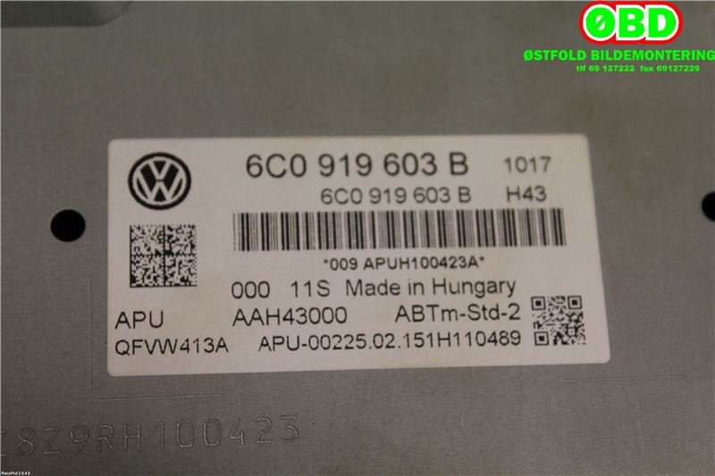 Instrument kjørecomputer til VW Polo 2014-2017 (Type V, Fase 2) (VOLKSWAGEN|6C0 919 603 B||6C0919603B)