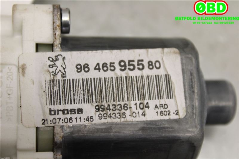 Ruteheis høyre bak til Peugeot 407 2004-2010  (PEUGEOT|922492||9646595580)