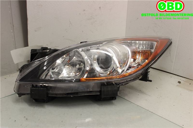Frontlykt venstre halogen til Mazda 3, 2009-2013 (Type II)  (MAZDA|BBP2510L0L)
