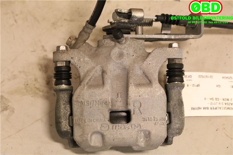 Bremsecaliper høyre bak til Mazda 3 2013-2016 (Type III, Fase 1)  (MAZDA|B4Y72698ZA|)