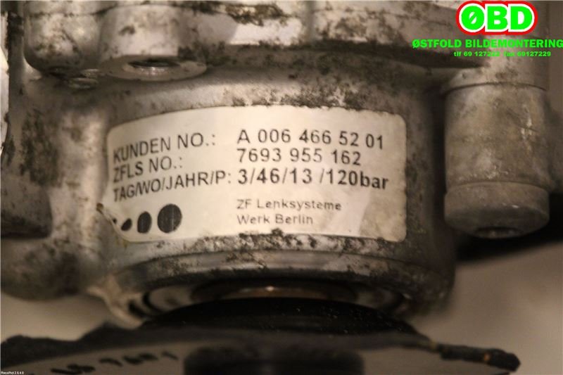 Servo pumpe mekanisk til Mercedes Sprinter 2013-2018 (Fase 2) (906) (906) (MERCEDES|A 006 466 52 01||0064665201)