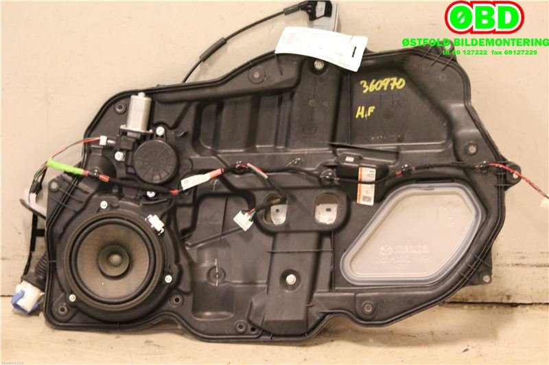 Ruteheis høyre foran til Mazda 2, 2011-2014 (Type II, Fase 2)  (MAZDA|D65158590B)