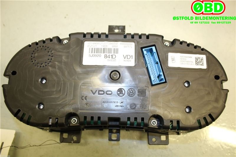 Instrumentpanel til Škoda Fabia 2010-2014 (Type II, Fase 2)  (SKODA|5J0 920 841 D||5J0920841D)