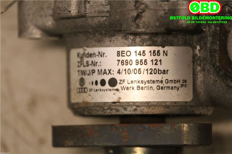 Servo pumpe mekanisk til Audi A4 2004-2008 (Type III) (B7) (B7) (AUDI|8E0145155N|)