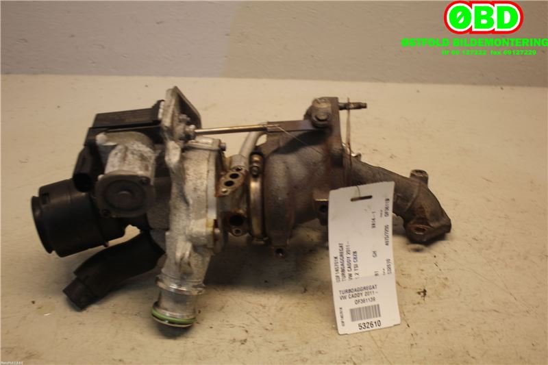Turbo til VW Caddy 2010-2015 (Type III, Fase 2)  (VOLKSWAGEN|03F 145 701 R|)