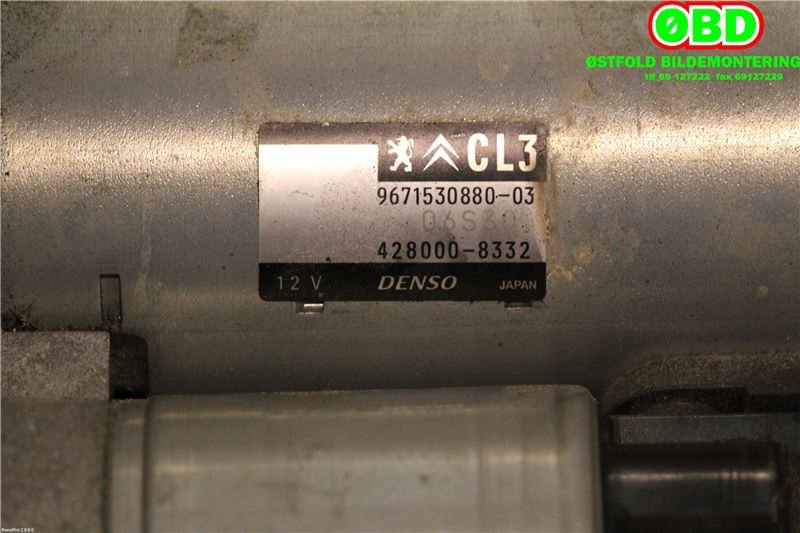 Starter til Citroën C4, Cactus 2014-2017 (Fase 1)  (CITROEN C4 CACTUS|96 884 773 80||9671530880)