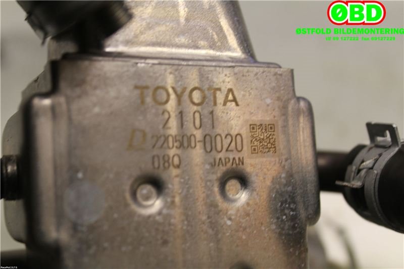 EGR-ventil til Toyota Yaris 2012-2014 (Type III, Fase 1)  (TOYOTA|2562021020||2205000020)