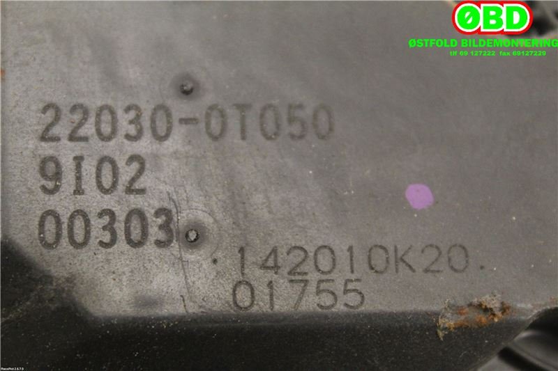 Spjeldhus til Toyota Avensis 2009-2015 (Type III, Fase 1) (TOYOTA|220300T050|)
