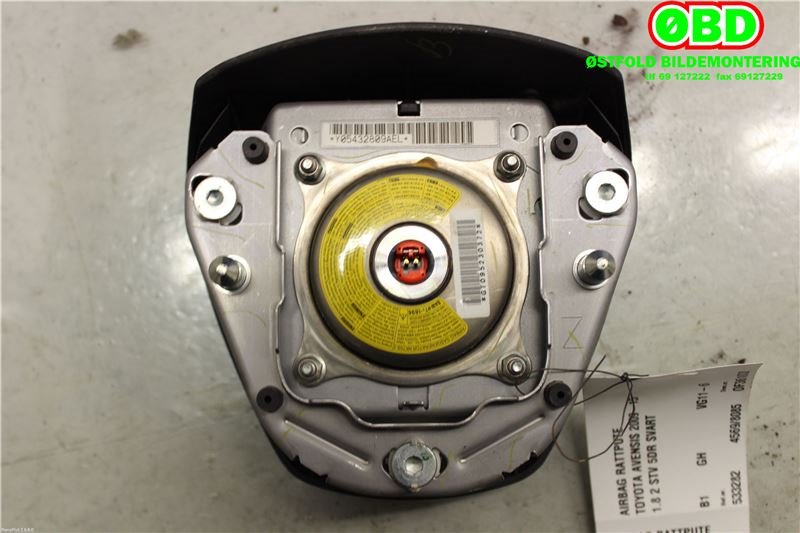 Airbag rattpute til Toyota Avensis 2009-2015 (Type III, Fase 1)  (TOYOTA|4513005130C0|)