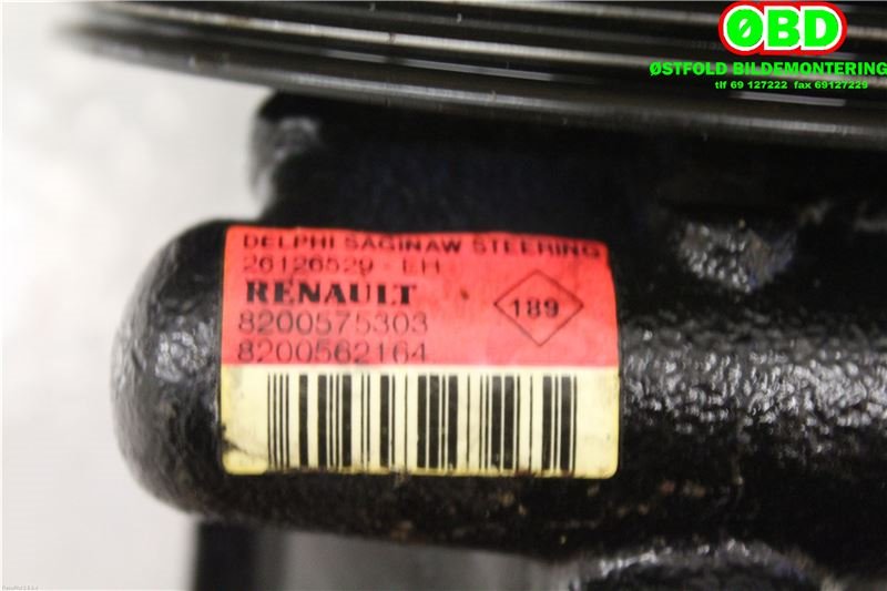 Servo pumpe mekanisk til Renault Kangoo 2003-2007 (Type I, Fase 2)  (RENAULT|8200738299|491106541R|)