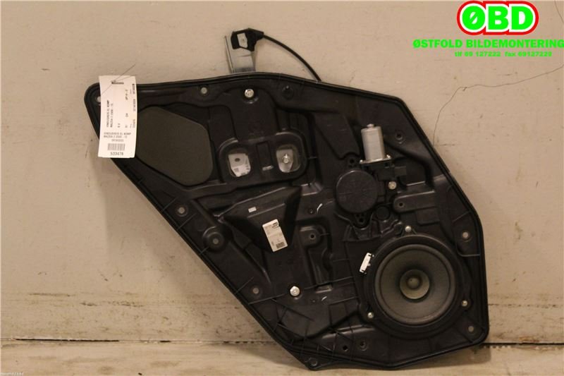 Ruteheis venstre bak til Mazda 2, 2011-2014 (Type II, Fase 2)  (MAZDA|D65173590A)
