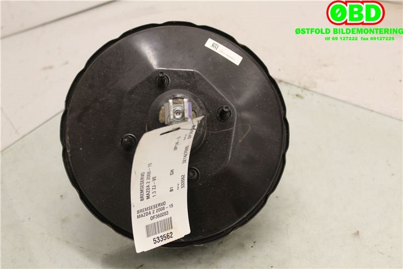 Bremsekraft-forsterker til Mazda 2 2011-2014 (Type II, Fase 2)  (MAZDA|DFY14380Z|)