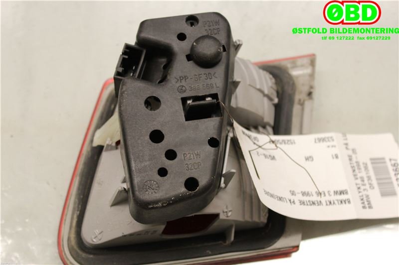 Baklykt venstre indre til BMW 3-Serie 1998-2005 (E46) (E46) (BMW|63 21 8 368 759||6907937)