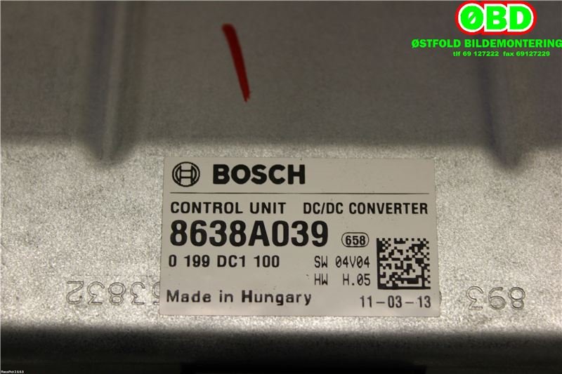 Styreenhet diverse til Mitsubishi ASX 2010-2019  (MITSUBISHI|8638A039||0199DC1100)