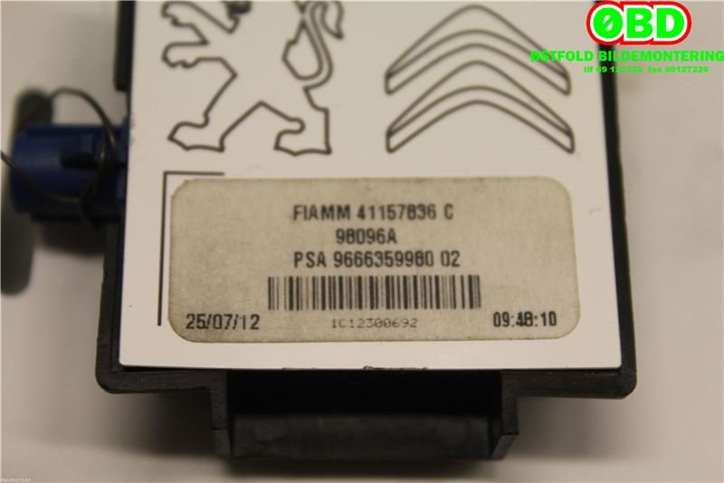 Antenne forsterker til Peugeot 508 2011-2014 (Type I, Fase 1) (PEUGEOT|6587A5|9832982380|9666359980)
