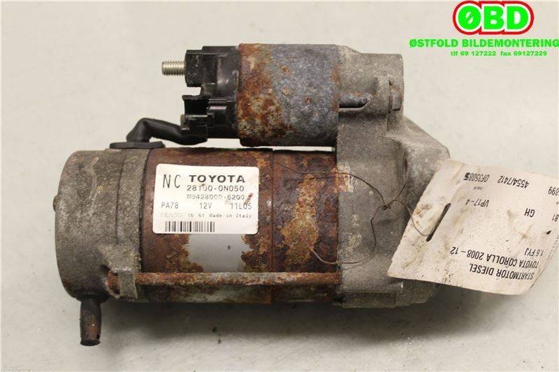 Starter diesel til Toyota Corolla 2007-2013  (TOYOTA|281000N050|4280006200)