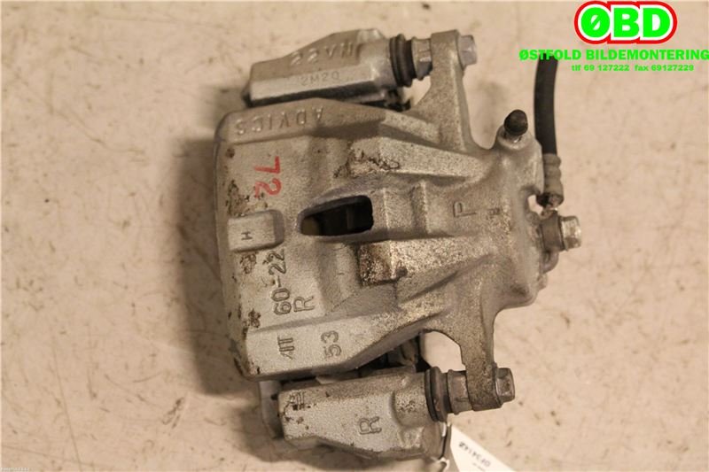 Bremsecaliper høyre foran til Toyota Yaris, 2012-2014 (Type III, Fase 1)  (TOYOTA YARIS HYBRID XP1|)