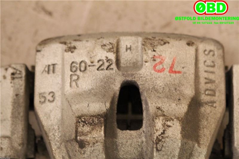 Bremsecaliper høyre foran til Toyota Yaris 2012-2014 (Type III, Fase 1) (TOYOTA YARIS HYBRID XP1|)