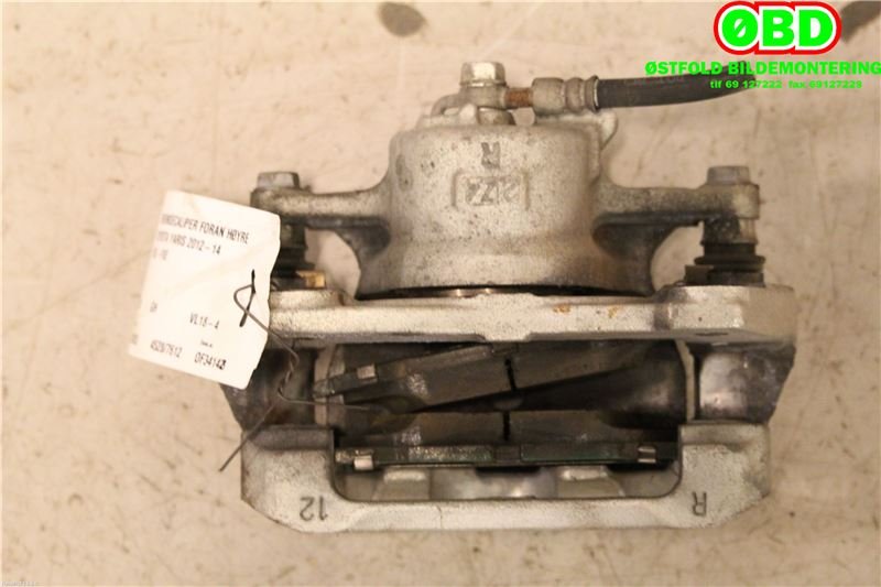 Bremsecaliper høyre foran til Toyota Yaris 2012-2014 (Type III, Fase 1) (TOYOTA YARIS HYBRID XP1|)