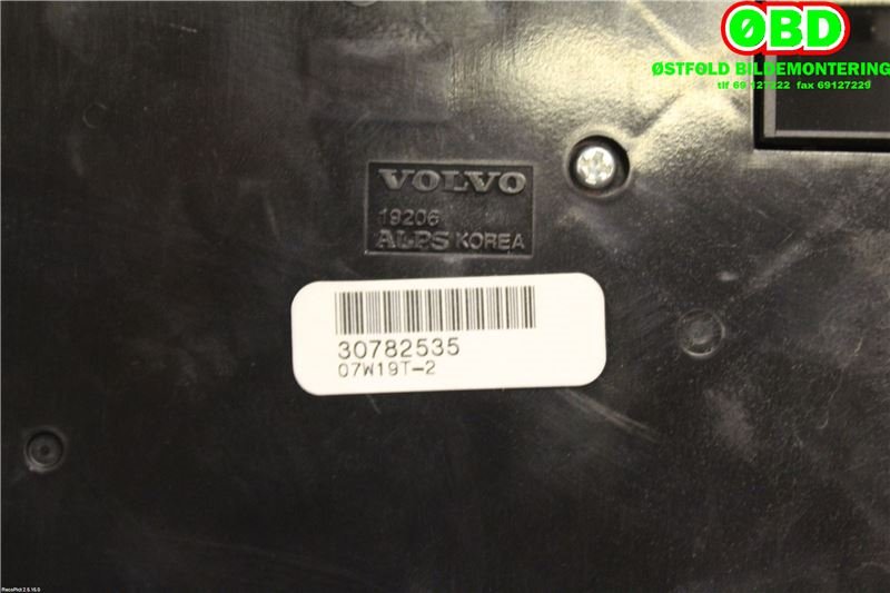 Varmeapparat betjening til Volvo C30 2006-2009 (Fase 1) (VOLVO|31350133||30782535)