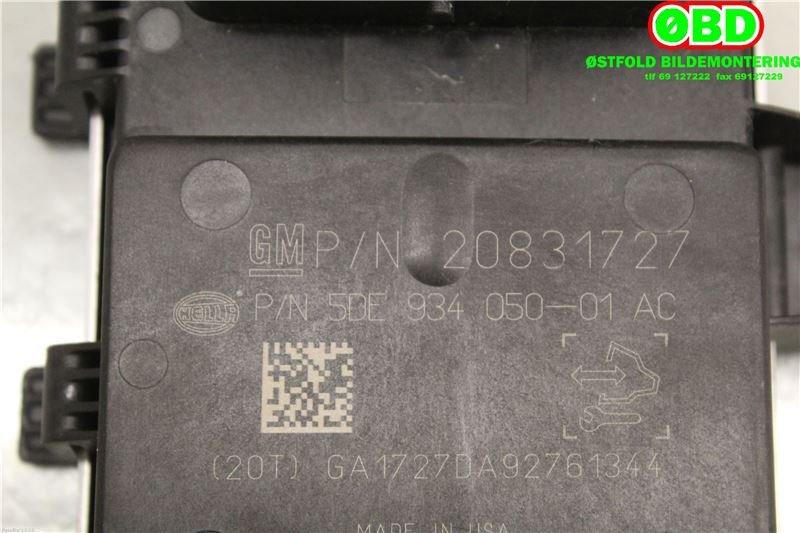 Rele diverse til Opel Astra J 2010-2015  (OPEL|20831727||5DE93405001)