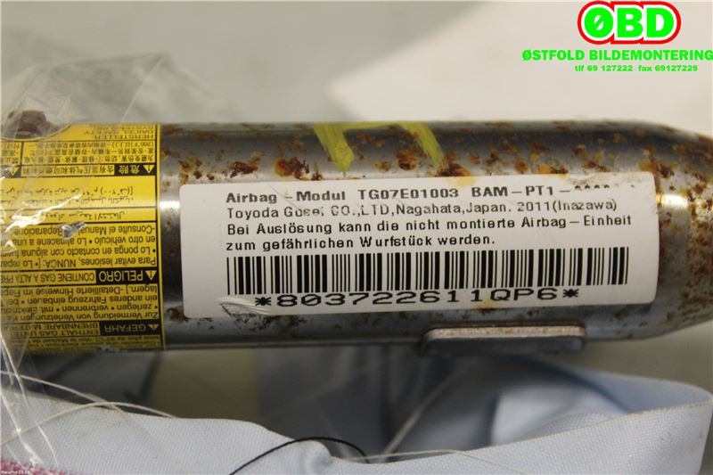 Airbag gardin høyre til Toyota Verso-S 2011-2015 (COMBI) (COMBI) (TOYOTA|6217052060|)