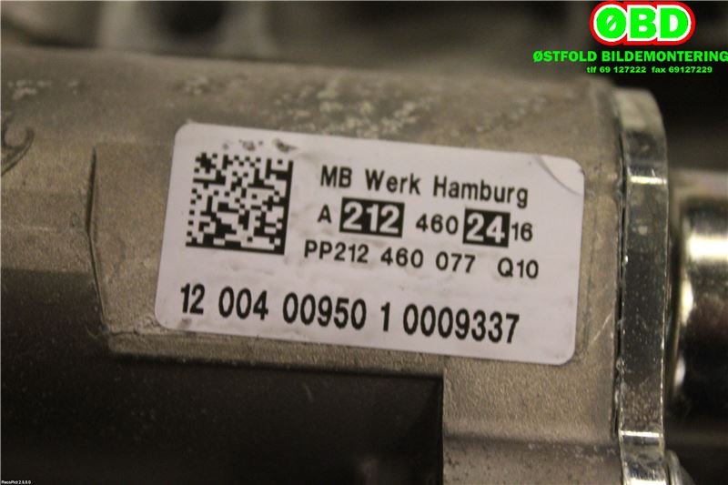 Rattaksel elektrisk servo til Mercedes E-Klasse 2009-2013 (Fase 1) (W212) (W212) (MERCEDES|A 212 460 24 16||2124602416)