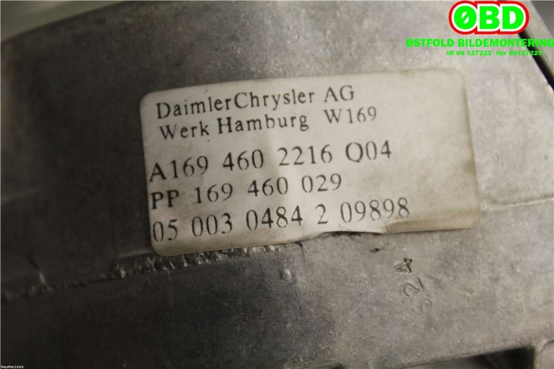 Rattaksel til Mercedes CL 2000-2006 (C215) (C215) (MERCEDES|A 169 460 22 16||1694602216)