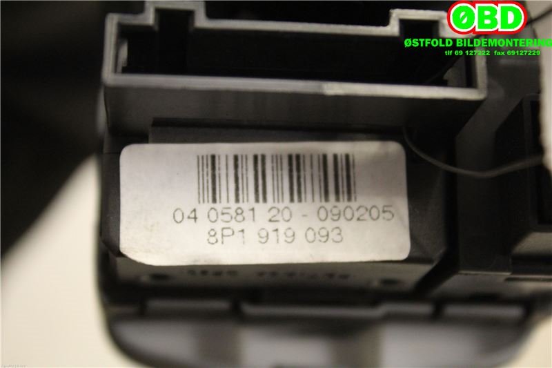 Bryter lys til Audi A3 2003-2008 (Type II, Fase 1)  (AUDI|8P1 941 531 T|)