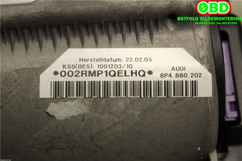 Airbag passasjer til Audi A3 2003-2008 (Type II, Fase 1) (AUDI|8P4880202||8P0880202)
