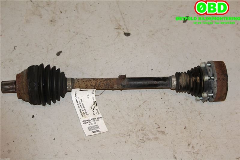 Drivaksel venstre foran til Škoda Octavia 2005-2008 (Type II, Fase 1) (SKODA|1K0 407 271 DJ|5Q0 407 271 B|)