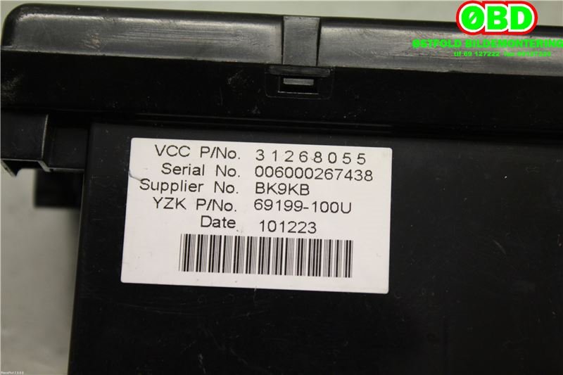 Instrument kjørecomputer til Volvo V50 2007-2012 (Fase 2)  (VOLVO|36001469||31268055)
